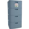 Stefanplast Cassettiera salvaspazio DOMUS HOME COLLECTION 4C (40x40x80cm) Smokey