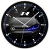 Stilecorse Orologio da parete Nero 30cm Silenzioso per Fan di Golf R VW sport Clock Line