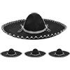 Boland - Sombrero per adulti, set da 4 pezzi, cappello messicano per costumi, carnevale, feste a tema, copricapo