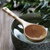 Mestolo per sauna con manico lungo, paletta da bagno in legno liscio per