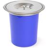 Emuca - Pattumiera da Incasso con Coperchio per Piano Cucina, Contenitore Estraibile Cucina 5L, Acciaio Inox.