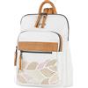 Lois - Zaino Donna capiente elegante Zainetto Donna compatto per città Zaini Firmati versatili per look moderni da mattina a sera., Bianco