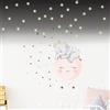 Ambiance Sticker Adesivi murali per bambini, decorazione per cameretta dei bambini, adesivo da parete, motivo: elefante sulla luna e 30 stelle (165 x 120 cm) + 100 adesivi a forma di stelle fosforescenti