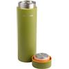 Fiskars On-The-Go Bottiglia Termica, 0,5 l, Bottiglia a Tenuta Stagna | Senza BPA, Per Bevande Calde e Fredde, Design Compatto per l'Uso all'Aperto, Altezza 22 cm, Acciaio Inox, Verde, 1078760