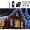 Due esse Tenda Luminosa 240 LED Bianco freddo 5m IP44 Flash Interno Esterno prolungabile