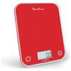 Moulinex BN50U3 bilancia da cucina Rosso Superficie piana Rettangolo Bilancia da