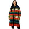 DSQUARED2 Donna S Multi Righe Lana Mohair Alpaca Maglia Lungo Cappotto RRP2845