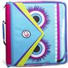 Case it Case-it LT-307-ME - Raccoglitore universale con cerniera Monster Eye con custodia rimovibile per computer portatile, con anelli a O da 5,1 cm, tracolla e tracolla, colore: Magenta