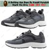 Una scimmia da bagno A Bathing Ape Bape di Kazuki Kuraishi Shark Sta Grey 1L83-191-911 taglia uomo