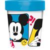 Tataway Disney Bicchiere azzurro per bambini in plastica Mickey Mouse Topolino 260 ml con base antiscivolo