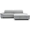 DOMO. collection Divano angolare Mika con funzione di sonno e cassapanca a forma di L, divano letto con schienale e braccioli, angolo imbottito 260 x 178 x 80 cm (larghezza x profondità x altezza),
