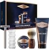 King C. Gillette Men's Optimal Heritage Ritual Kit per Barba Profumata, Cofanetto Regalo Uomo, Rasoio di Sicurezza Barba Manuale, 5 Lamette King C. Gillette, Pennello da Barbiere, Crema e Ammorbidente