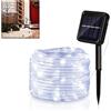 CATENA luminosa SOLARE 100 LED 10M LUCE calda/fredda ESTERNO giardino terrazzo