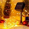 CATENA luminosa SOLARE 100 LED 10M LUCE calda/fredda ESTERNO giardino terrazzo