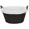 Household Essentials Round Hamper, Foglia di Banana Dark Stained