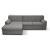 DOMO. collection Divano angolare a forma di L con funzione sleep divano moderno piccolo angolo imbottito divano letto 245 x 155 x 78 cm (LxPxH), grigio