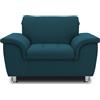 DOMO. collection Poltroncina Franzi, con schienale alto con funzione collo, 120 x 105 x 81 cm (larghezza x profondità x altezza), turchese (blu)