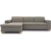 DOMO. collection DOMO Collection Divano angolare Sugar a forma di L, 266 x 162 x 80 cm, grigio chiaro