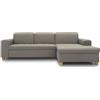 DOMO. collection DOMO Collection Divano angolare Sugar con funzione di sonno a L, divano angolare con letto, 266 x 162 x 80 cm, grigio chiaro