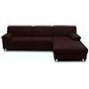 DOMO. collection Divano angolare Jamie a forma di L, divano ad angolo moderno, divano ad angolo, 251 x 150 x 72 cm (larghezza x profondità x altezza), marrone