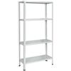 Bizzotto Scaffalature Scaffale kit 4 ripiani ad incastro (75x30x150cm) MINIEURO Bianco Ral 9003 E550B
