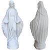 FratelliVagnoni Statua Madonna Scultura Madonna Immacolata Miracolosa in Marmo Bianco h cm 160