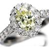 Nessuno Nuovissimo anello con diamanti taglio dalia Pt900 0,957 ct VLY SI1 D0,80 ct s...