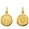 CIONDOLO MEDAGLIA ORO GIALLO 18K, VOLTO DI GESU' CRISTO MOLTO DETTAGLIATO, 15 MM