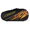 HUNDRED Two Step Badminton & Tennis Racquet Kit Bag (Navy, Size: Medium/6in1) | Material: Polyester | Multiple Compartment with Side Pouch | Easy-Carry Handle |Padded Back Straps | Front Zipper Pocket