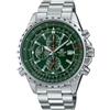 CASIO Orologio Uomo CASIO Edifice Cronometro in acciaio quadrante verde EF-527D-3AVUEF