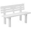 ProGarden Panchina da Giardino in Resina 110x52x71 cm Bianco Genziana ProGarden