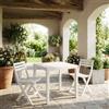 IPAE PROGARDEN Tavolo da Giardino Set Tavolo + 2 Sedie 78x65x72 cm Bianco Club IPAE PROGARDEN
