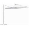 Brixo Ombrellone da Giardino Decentrato 3,5x3,5 mt Alluminio Bianco Premium Brixo