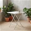 VivaGarden Tavolo da Giardino Pieghevole 61x61x73 cm Bianco Levante VivaGarden