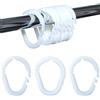 IPEA Anelli per Tende Doccia con Gancio Apribile 24 pezzi Made in Italy G