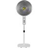 BricoShop24 Stufa Alogena a Parabola Piantana 900W Oscillante Bianco da Soggiorno