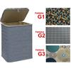 Brixo Ceste Portabiancheria 55 litri Glicine - G3 Brixo
