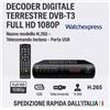 DECODER DIGITALE TERRESTRE H.265 DVB-T3 FULL HD 1080P CON USB E HDMI