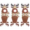 25pcs Christmas Elk Pattern Lollipop Carte di carta Carte da imballaggio per