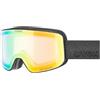 Uvex pyrit V - maschera da sci per adulti - fotocromatico - campo visivo ampliato, privo di appannamenti - black matt dl/green-clear - one size