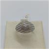 ANELLO DA DONNA CON PAVE' DI ZIRCONI IN ORO BIANCO 18KT 3,7 GRAMMI N.15 (2005)