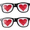2 Pcs Adoro Gli Occhiali Stenopeici Cuore Da Sole Festa Graziosi