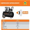 grecoshop Compressore a secco con tecnologia silenziata EcoSilent Vinco 6 - 24 - 50 litri