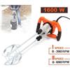 GrecoShop Trapano impastatore / Miscelatore professionale doppia elica 100mm 1600W