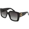 Gucci OCCHIALI DA SOLE GUCCI GG 0141SN COLORE 001 NERO LENTE GRIGIA DONNA SUNGLASSES