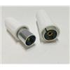 SPINOTTO CONNETTORE CAVO ANTENNA TV SPINA ANTENNA MASCHIO FEMMINA 2 PEZZI