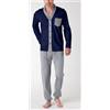 Lovable PIGIAMA UOMO APERTO GIACCA CON BOTTONI CON TASCHINO COTONE 100% LOVABLE