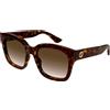 Gucci OCCHIALI DA SOLE GUCCI GG 1338S COLORE 003 HAVANA LENTE MARRONE DONNA SUNGLASSES