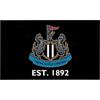 Hy-Pro Bandiera ufficiale del Newcastle, 1,5 x 0,9 m, striscione nazionale di calcio in poliestere per casa e partite, attrezzatura per tifosi con grande stemma e dettagli bianchi e neri