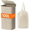 Lifewit Cesto Portabiancheria 105 L Cesta Panni Sporchi con coperchio Laundry Basket con